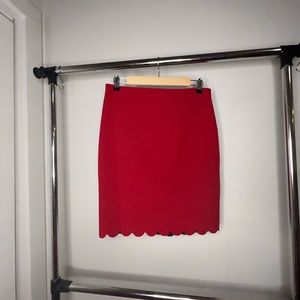 Red banana republic pencil skirt